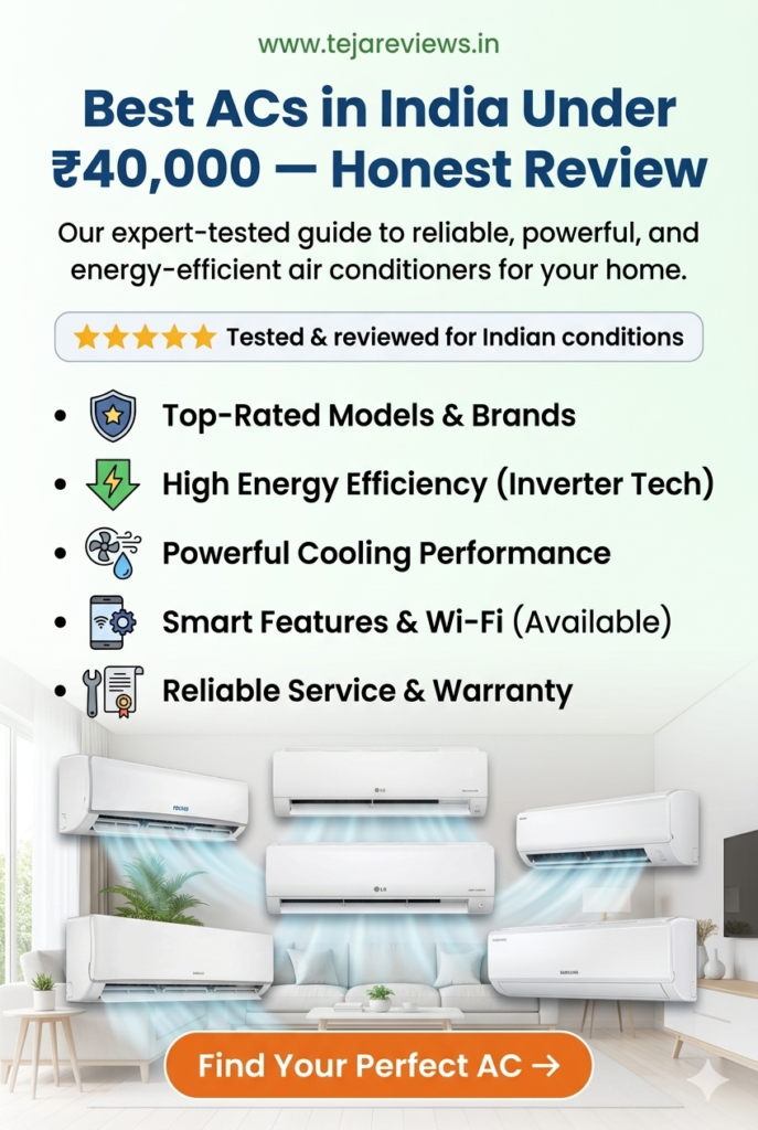 Best 1.5 Ton AC in India under 40000 Review 2026 - tejareviews.in